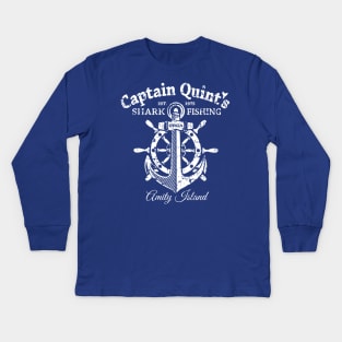 Captain Quint's Shark Fishing Kids Long Sleeve T-Shirt